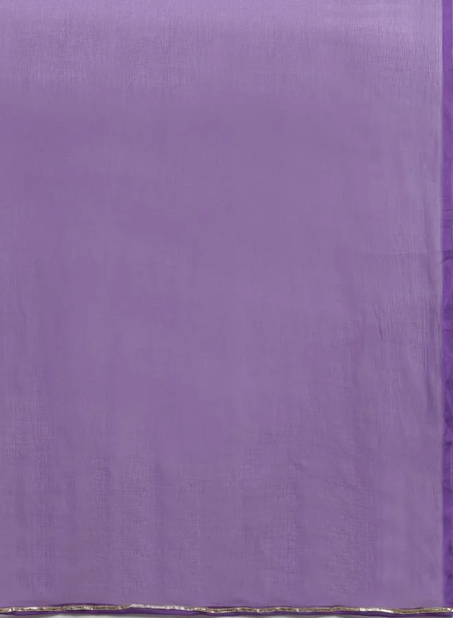 Globus  Women Purple A-Line Kurta with Pant and Dupatta Set for Women | Best Price UAE